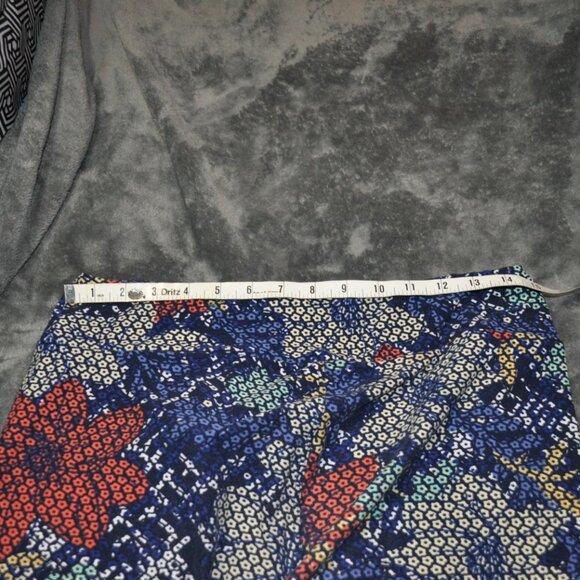 Lularoe colorful floral stretch pants leggings tall & curvy MEDIUM (195) - Picture 8 of 10
